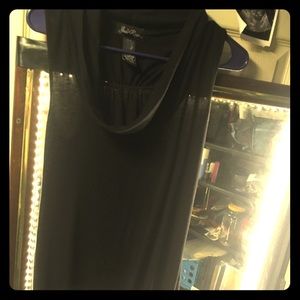 No sleeved black mini dress